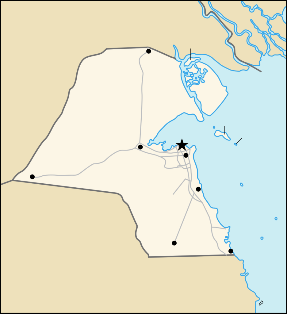 خريطة دولة الكويت